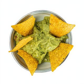 nachos con guacamole