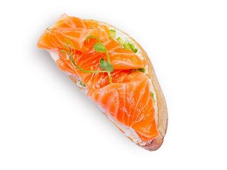 Брускети з лососем 



та сиром фiладельфiя (170g)