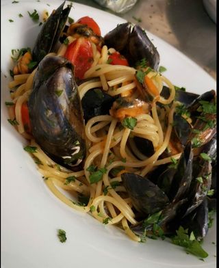 Linguine spada ciliegino e menta