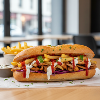 Meniu Shaorma la bagheta medie si Coca Cola