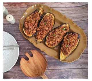 Berenjena Rellena De Carne De Ternera