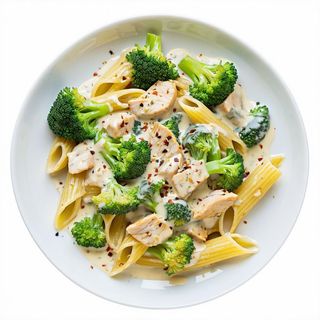 Penne z brokułami i kurczakiem