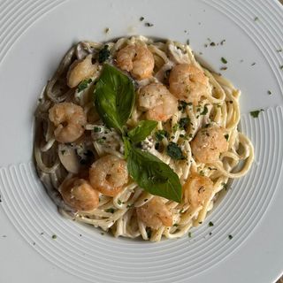 Massa d Gambas com Nata