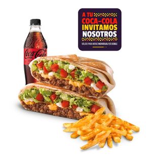 Menú Coca-Cola Crunchywrap para 1.