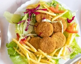 Piatto falafel pane