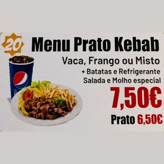 Menu Prato Kebab