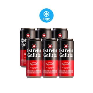 Pack 6 Cerveza Estrella Galicia Lata 6 x (33 cl)