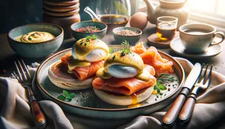 Salmon benedict eggs