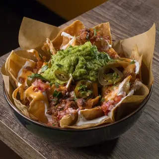 Nachos con carne estofada