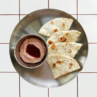 Паштет с малиновым кули и фокаччей