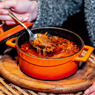 უკრაინული ბორში ლობიოთ/Ukrainian borscht with beans