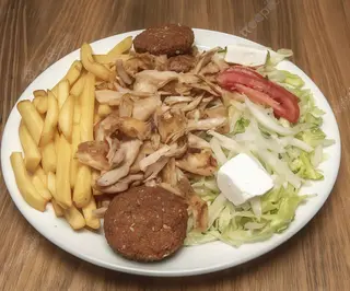 Piatto kebap falafel