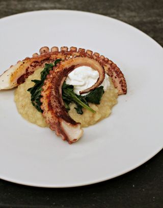 Polpo su purea di fave