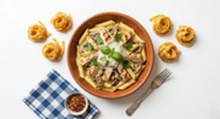 Penne Poulet Crème Champignon