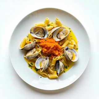 Pennette vongole e bottarga