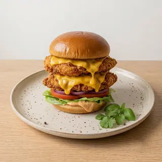 Burger -With Cheese(Served With 300Ml Soda)