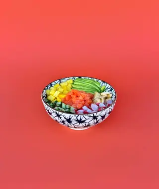 Poke salmon