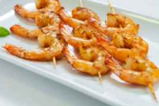 Spiedini di gamberi