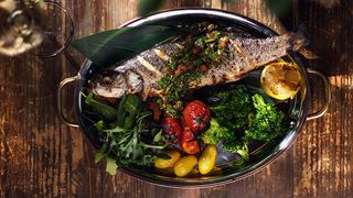 გრილზე შემწვარი სიბასი