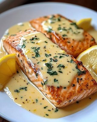 SOMON CU SOS DE LAMAIE, RISOTTO VERDE SI PIURE MAZARE