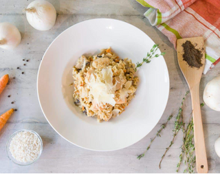 КОМБО 6: Ризото с пиле и манатарки + Салата Цезар + Бисквитена торта