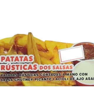 Patatas rústicas dos salsas