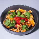 Хрустящие баклажаны с соусом свит чили