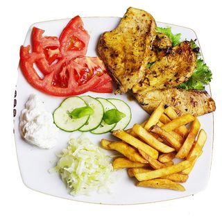 Chicken fillet with fries