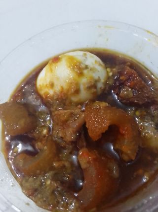 Ofada Sauce with Egg Alone