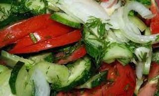 კიტრი პომიდვრის სალათი