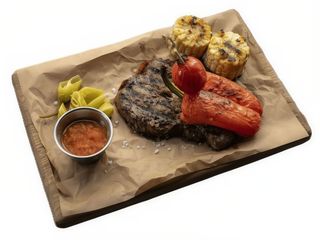 Стейк зі свинини з печеним перцем (190/250g)