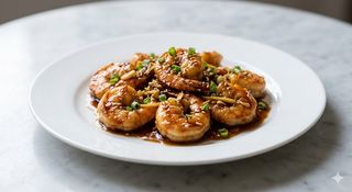 Wok De Gamba Con Salsa De Ostras