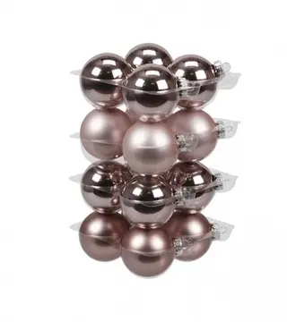 (209326) Ukras za jelka kugla staklena 57mm smokey rose 16/1 124413