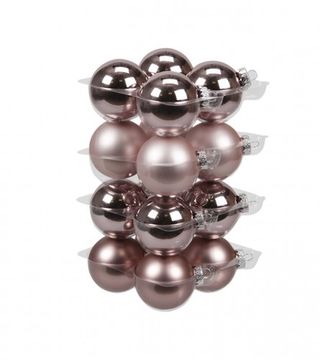 (209326) Ukras za jelka kugla staklena 57mm smokey rose 16/1 124413