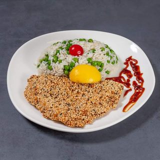 Zagrebači rolani u sezam košulji, biryani riža + Coca cola 0.5l