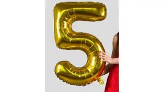 Цифра "5" Фольгированный шар