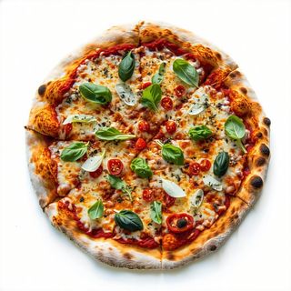 Pizza con verdure baby