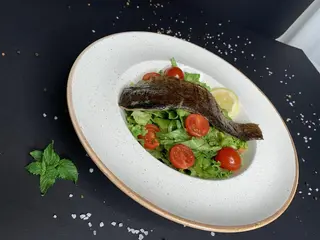Salata sa dimljenom pastrmkom