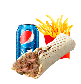 Combinado De Durum + Patatas + Coca-Cola Sabor Original lata 330ml.