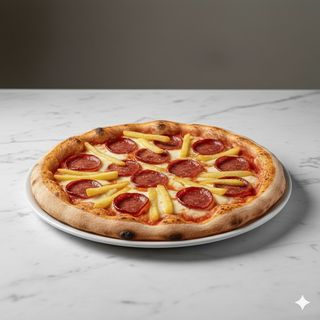 Salame piccante e patatine