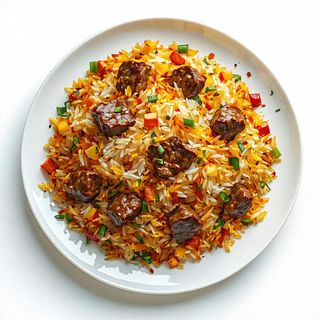 Biryani con manzo
