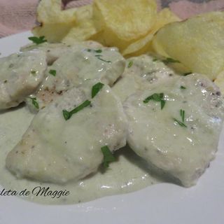 Solomillo 4 quesos con patatas 