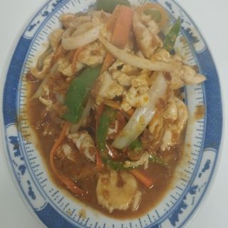 Pollo con salsa satay