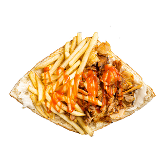 KEBAB BUŁKA Z FRYTKAMI 