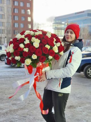 Букет «Соцветие красоты» (101 роза)