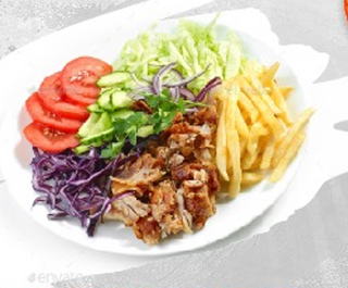 Shawarma vita farfurie