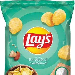 Чіпси Lays Білі Гриби З Сметаною 120грм
