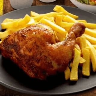 1/4 Pollo Con Papas Fritas