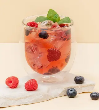 Ice tea fruits rouges