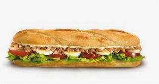 Bocadillo frío vegetal jamón York